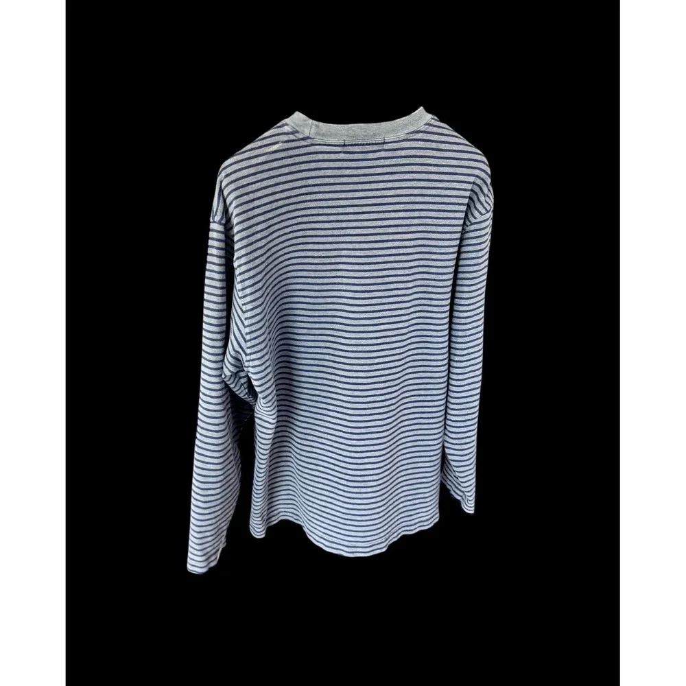 Vintage 90's Banana Republic Pullover‎ Sweater Medium Striped Distressed Cotton